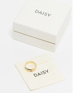 wave chunky ring in 18ct gold plated sterling silver
