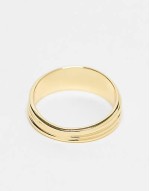 wave chunky ring in 18ct gold plated sterling silver