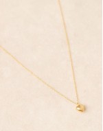 3 In A Group domed heart charm short necklace in 18k gold plated