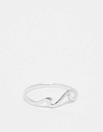 wave ring in sterling silver