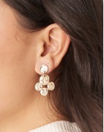 boho disc drop earrings in gold