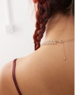 antique chain necklace in gold
