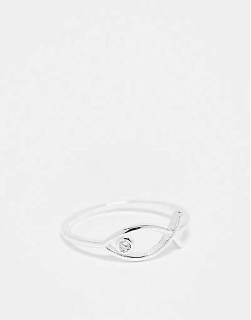 gemset fish ring in sterling silver
