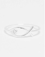 gemset fish ring in sterling silver