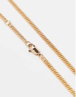 logo coin pendant necklace in gold stainless steel
