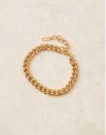 Lost Souls stainless steel 18ct gold plated 7mm curb chain bracelet