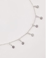 sterling silver disc charm bracelet