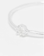 bangle bracelet 3-pack with gemstone detail in silver