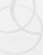 bangle bracelet 3-pack with gemstone detail in silver