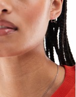 12mm star hoop earrings in sterling silver