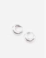 10mm rounded hoop earrings in sterling silver
