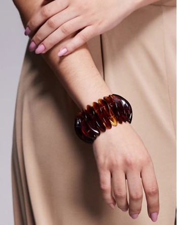 stretch bracelet in tort