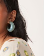hoop earrings in sage green