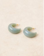 hoop earrings in sage green