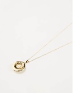 18ct gold vermeil spiral pendant necklace