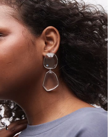 Emille drop earrings in clear