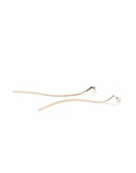 14k gold plated drop earrings with chain detail