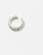 crystal band ear cuff in sterling silver