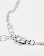 pack of 4 fine chain bracelets in silver tone