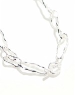 sterling silver chunky chain necklace in silver